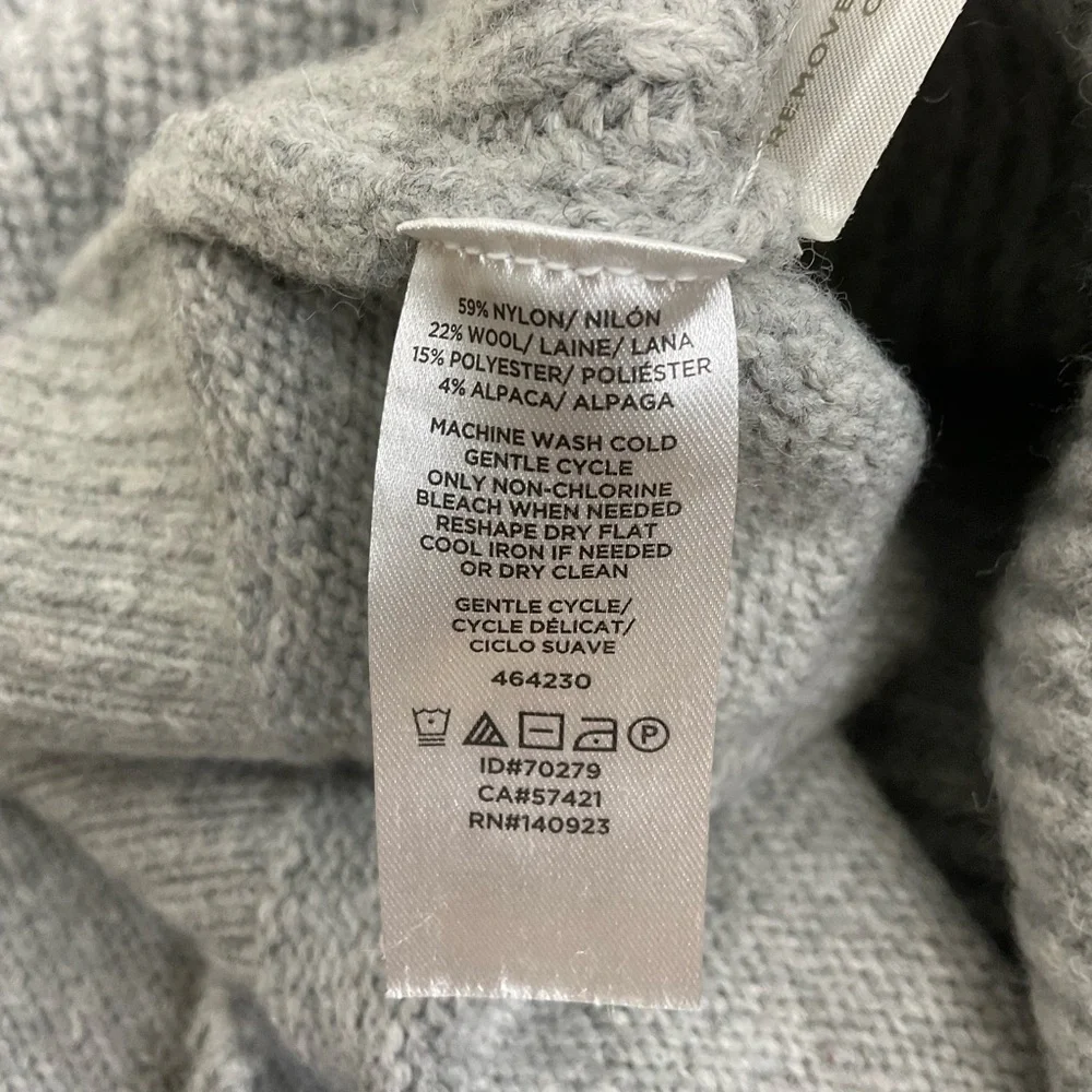 Ann Taylor Loft Gray Wool Alpaca Sweater XS